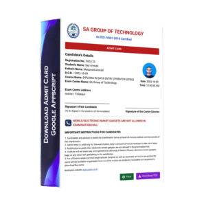 Admit Card Generate WebApp in Google Appscript